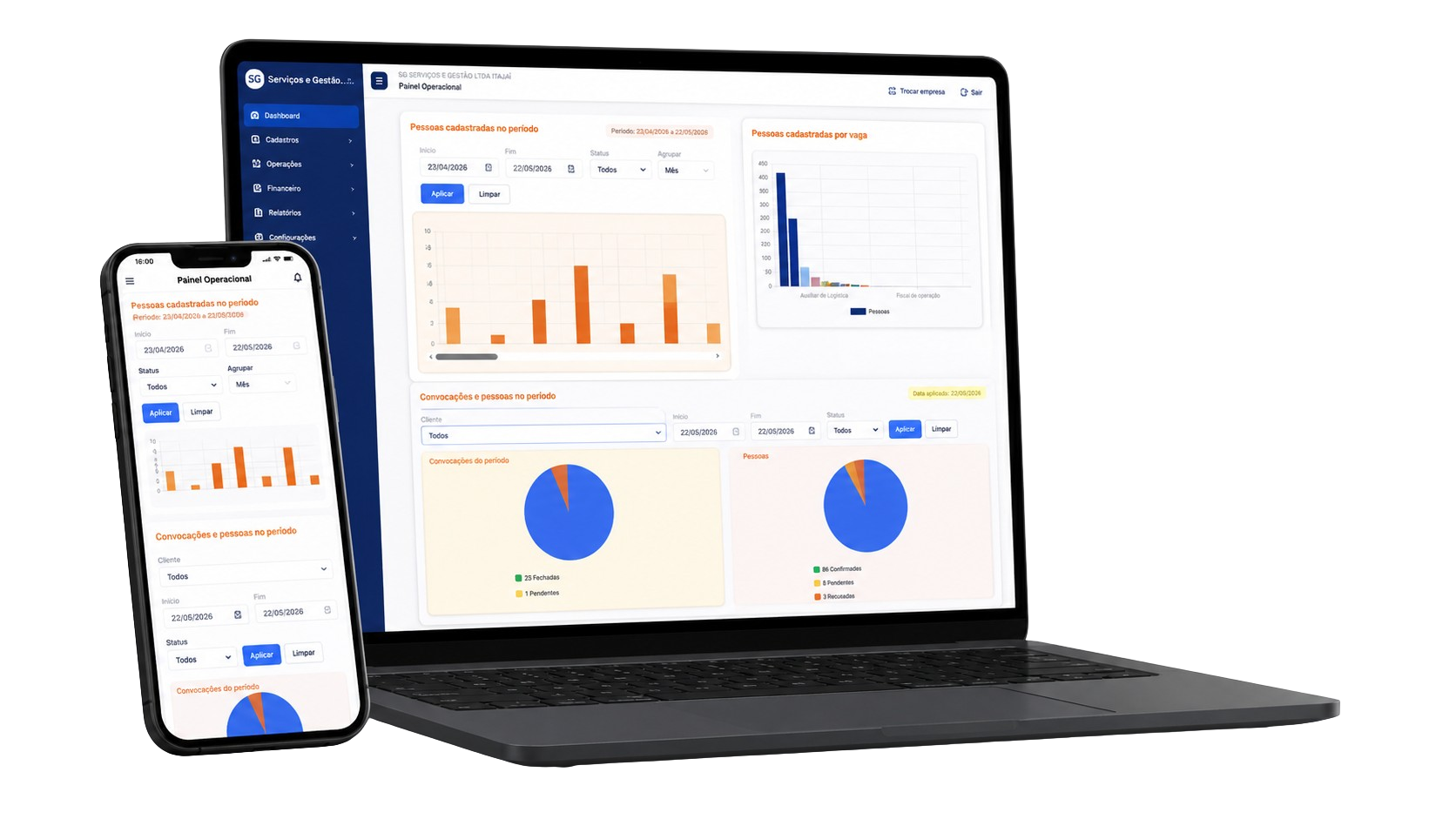 Notebook com plataforma ConvocAí